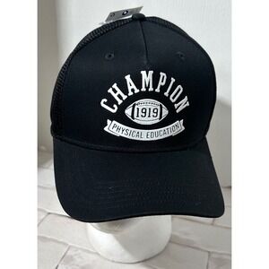 Champion‎ 1919 Physical Education Black Mesh Trucker Hat OS